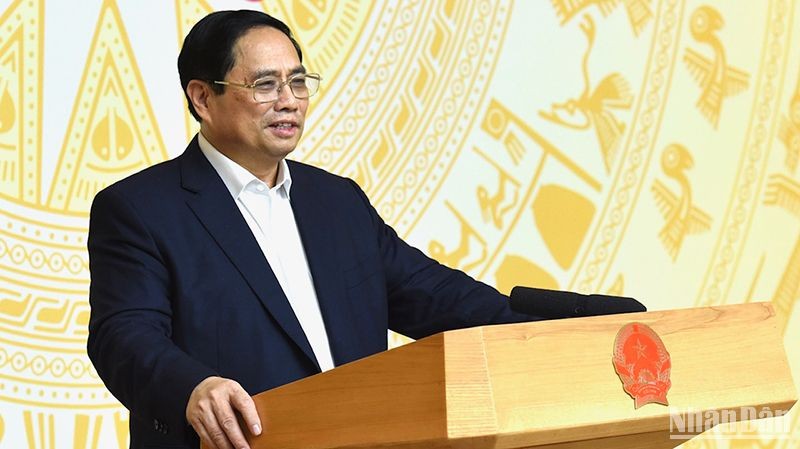 Thủ tướng Phạm Minh Chính phát biểu khai mạc Hội nghị. 
