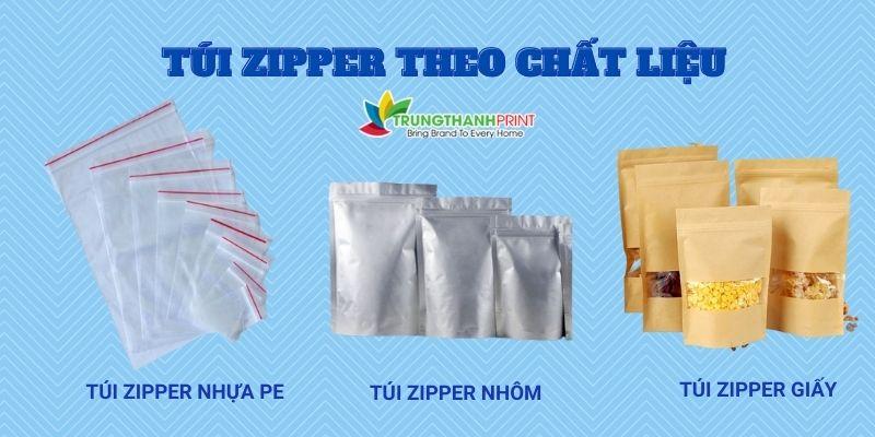 Phân chia túi zipper theo chất liệu