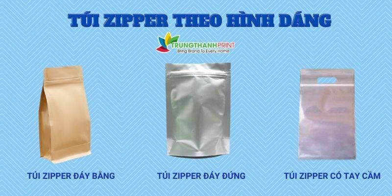 Phân loại túi zipper theo hình dáng