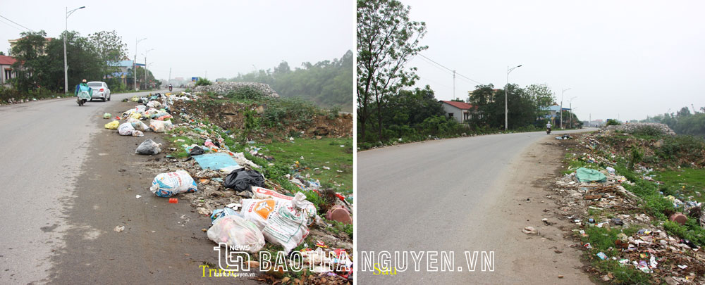 Lượng lớn rác thải tại một điểm tập kết trên đường đê Chã đoạn qua tổ dân phố Việt Hùng, phường Đông Cao, đã được thu gom, vận chuyển đến nơi xử lý.