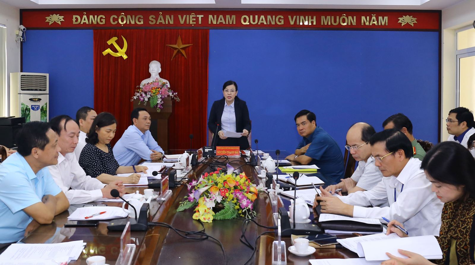 Đồng chí Bí thư Tỉnh ủy Nguyễn Thanh Hải phát biểu chỉ đạo trong một buổi tiếp công dân.