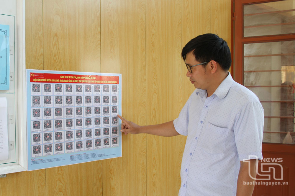 Các thủ tục hành chính tại Bộ phận một cửa xã Lam Vỹ (Định Hóa) đã được mã hóa để thuận tiện cho người dân.