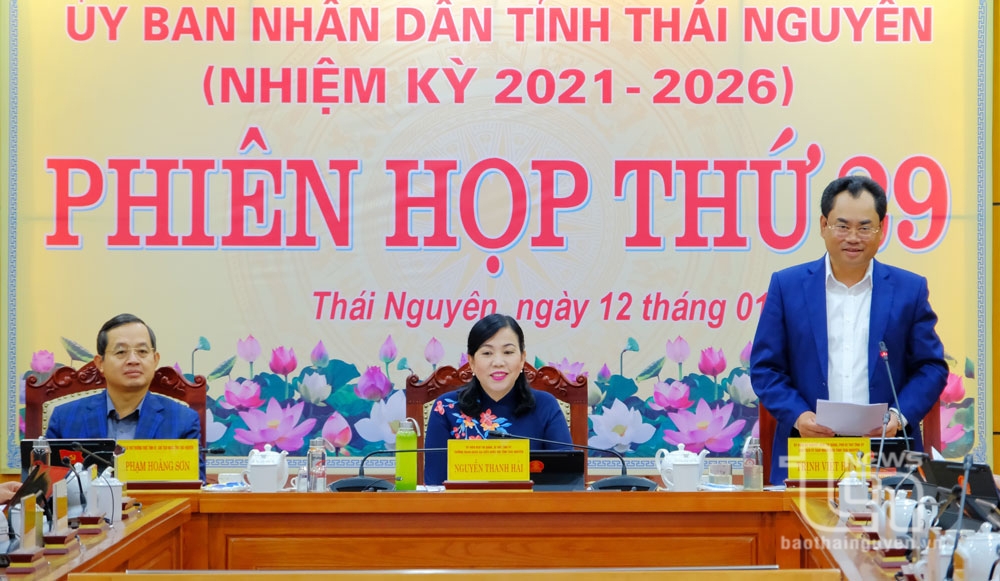 Đồng chí Chủ tịch UBND tỉnh Trịnh Việt Hùng chủ trì phiên họp.