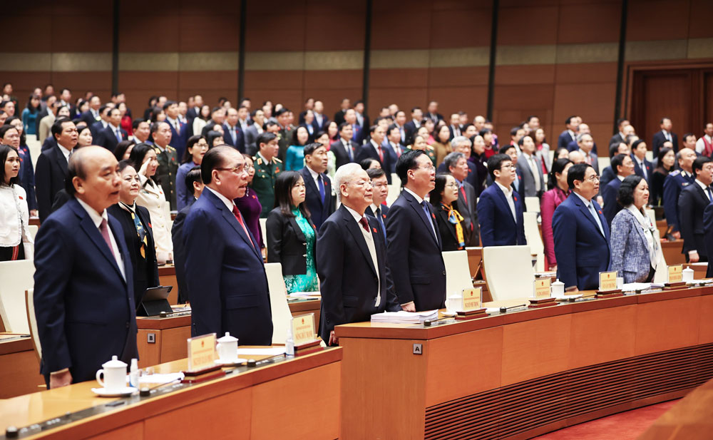越共中央总书记阮富仲等党、国家领导、前领导出席。