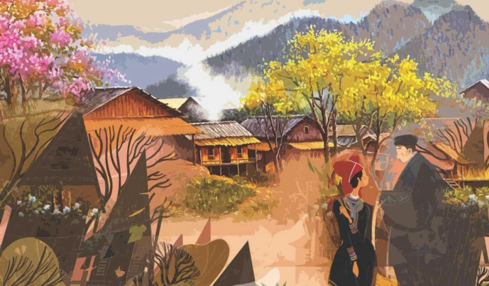 Xuân về bản Dao