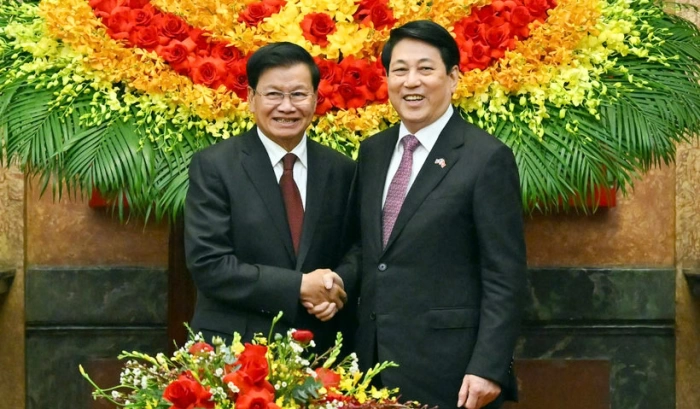 Chủ tịch nước Lương Cường hội kiến Tổng Bí thư, Chủ tịch nước Lào Thongloun Sisoulith