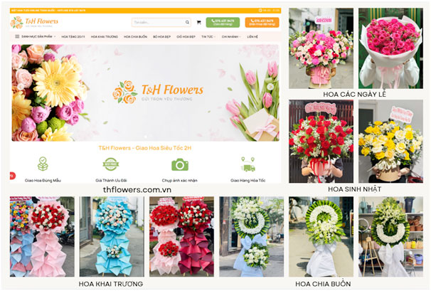 Sản phẩm hoa tại shop hoa Thái Nguyên T&H FLowers.