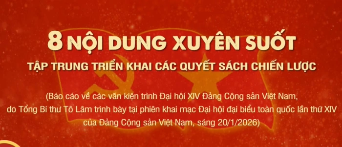8 nội dung xuyên suốt tập trung triển khai các quyết sách chiến lược