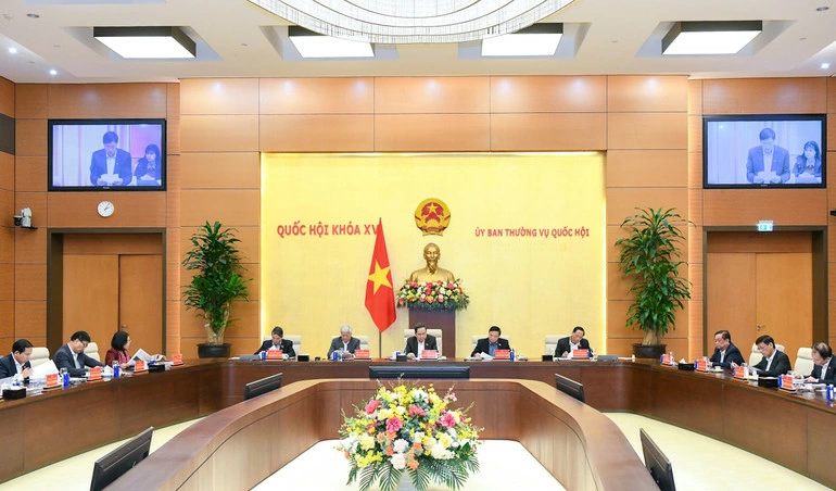 Quang cảnh cuộc họp tại Nhà Quốc hội. (Ảnh: DUY LINH)