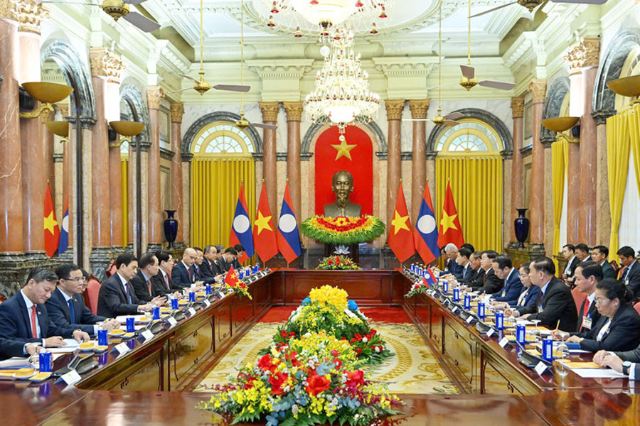 Toàn cảnh hội kiến. (Ảnh: THỦY NGUYÊN)