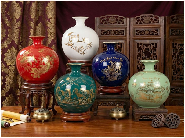 Bình Hút Lộc gốm sứ Bát Tràng – dáng chuẩn phong thủy. Ảnh minh họa