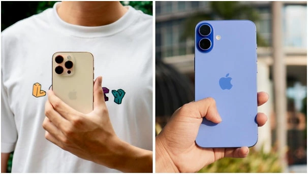 iPhone 16 Plus có trọng lượng nhẹ, ngoại hình tối giản.