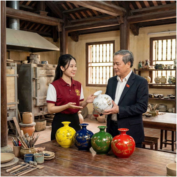 Tư vấn quy trình chế tác Bình Hút Lộc. Ảnh minh họa