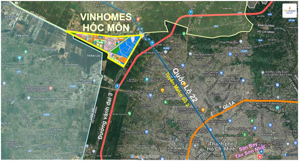 Vị trí chiến lược của dự án Vinhome Hóc Môn