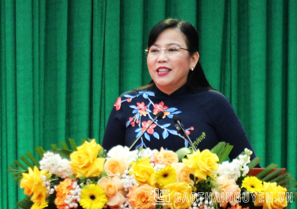 Đồng chí Bí thư Tỉnh ủy Nguyễn Thanh Hải phát biểu tại Hội nghị.