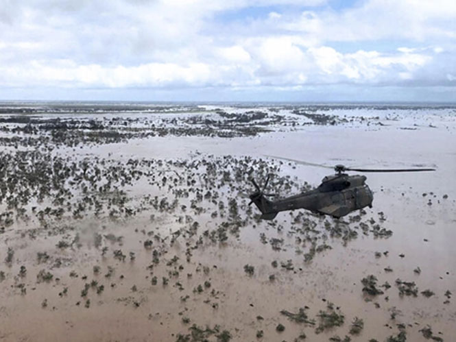 Một chiếc trực thăng Oryx đã bị bắn ở Goma. (Nguồn: AFP/TTXVN)