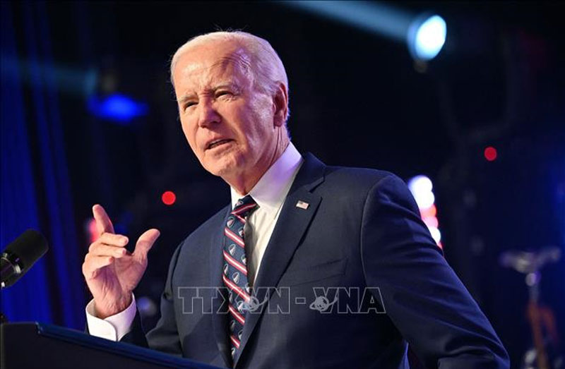 Tổng thống Mỹ Joe Biden phát biểu tại Blue Bell, Pennsylvania, ngày 5-1-2024. Ảnh: AFP/TTXVN