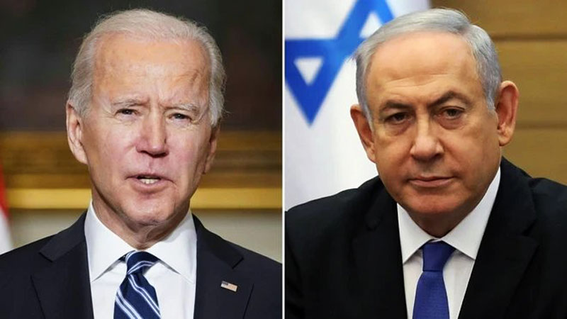 Tổng thống Mỹ Joe Biden và Thủ tướng Israel Benjamin Netanyahu. Ảnh: CNN/Vietnam+