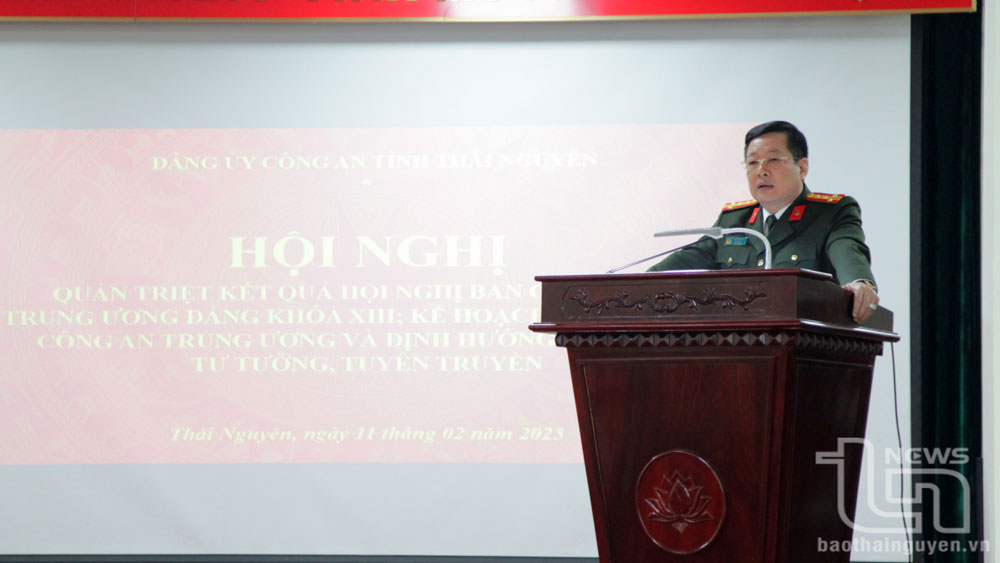 Colonel Bui Duc Hai, Member of the Provincial Party Standing Committee, Director of the Provincial Police delivered a directive speech at the conference. 