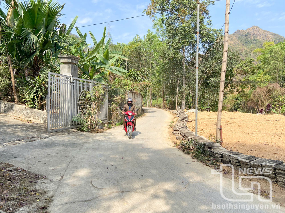 Đến nay, 100% tuyến đường trục chính của xóm La Mạ đã được bê tông hóa.