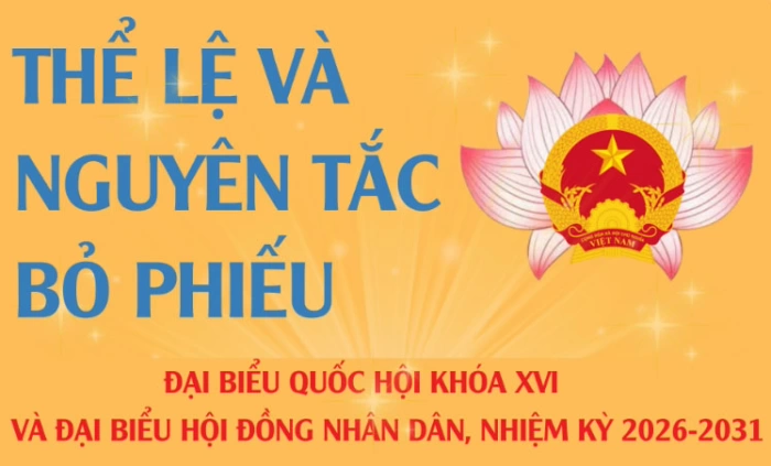 Thể lệ và nguyên tắc bỏ phiếu bầu cử đại biểu Quốc hội khóa XVI và đại biểu HĐND các cấp, nhiệm kỳ 2026-2031