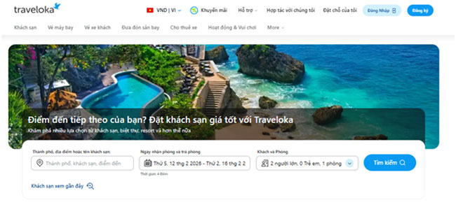 Đặt phòng khách sạn chỉ với vài thao tác.