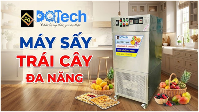 Máy sấy trái cây đa năng công nghệ sấy lạnh.