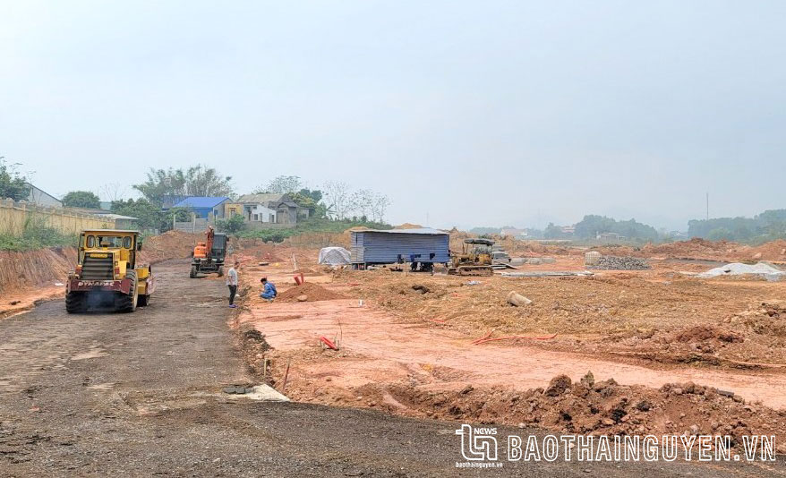 TP. Thái Nguyên đang tập trung hoàn thiện hạ tầng các khu tái định cư 2 bên đường Bắc Sơn kéo dài để chuẩn bị đấu giá thu tiền sử dụng đất.