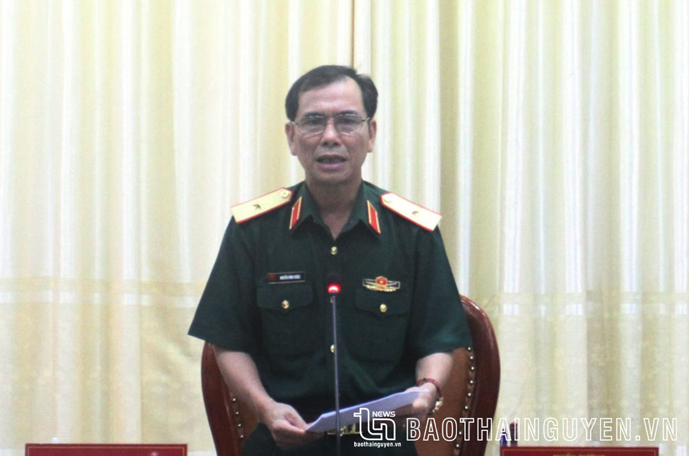 Thiếu tướng Nguyễn Đình Chiêu, Phó Chính uỷ kiêm Trưởng Ban Chỉ đạo 515 Quân khu 1, quán triệt Kế hoạch thực hiện Đề án tìm kiếm, quy tập hài cốt liệt sĩ còn thiếu thông tin giai đoạn 2023-2024.