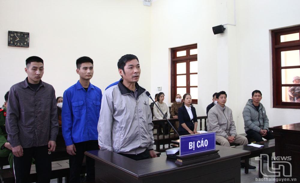 Bị cáo Vũ Xuân Cảnh tại phiên tòa xét xử của Tòa án nhân dân TP. Thái Nguyên, ngày 12/3/2024.