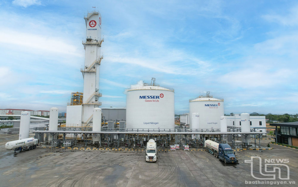 Tập đoàn khí công nghiệp hàng đầu thế giới Messer đang triển khai dự án đầu tư trị giá 43 triệu USD tại Khu công nghiệp Yên Bình và Khu công nghiệp Sông Công 1. Ảnh: Lăng Khoa
