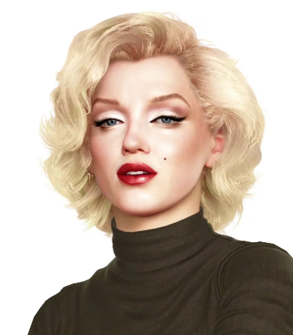 Hình ảnh của nữ diễn viên Marilyn Monroe do AI tạo ra. Ảnh: Soul Machines