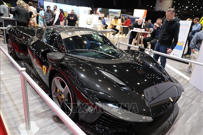 Mẫu Daytona Sp3 của Ferrari tại triển lãm.