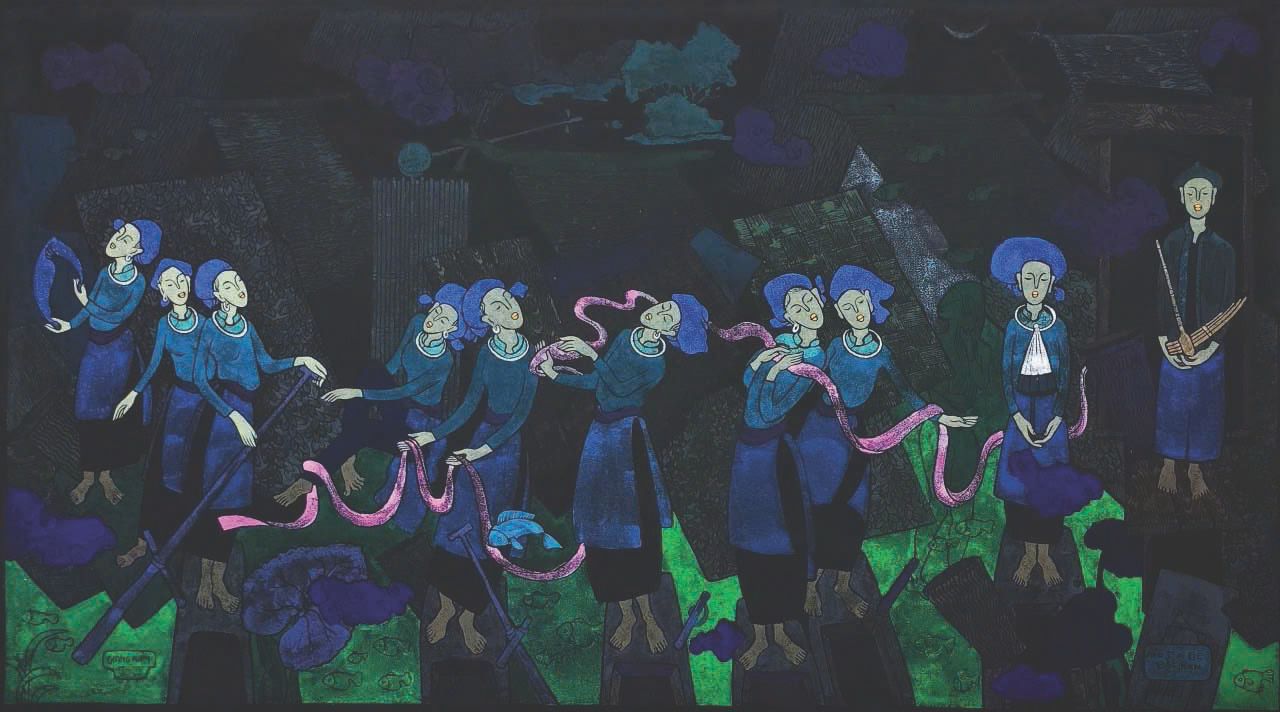 Tiên cảnh. Tranh: Giang Nam