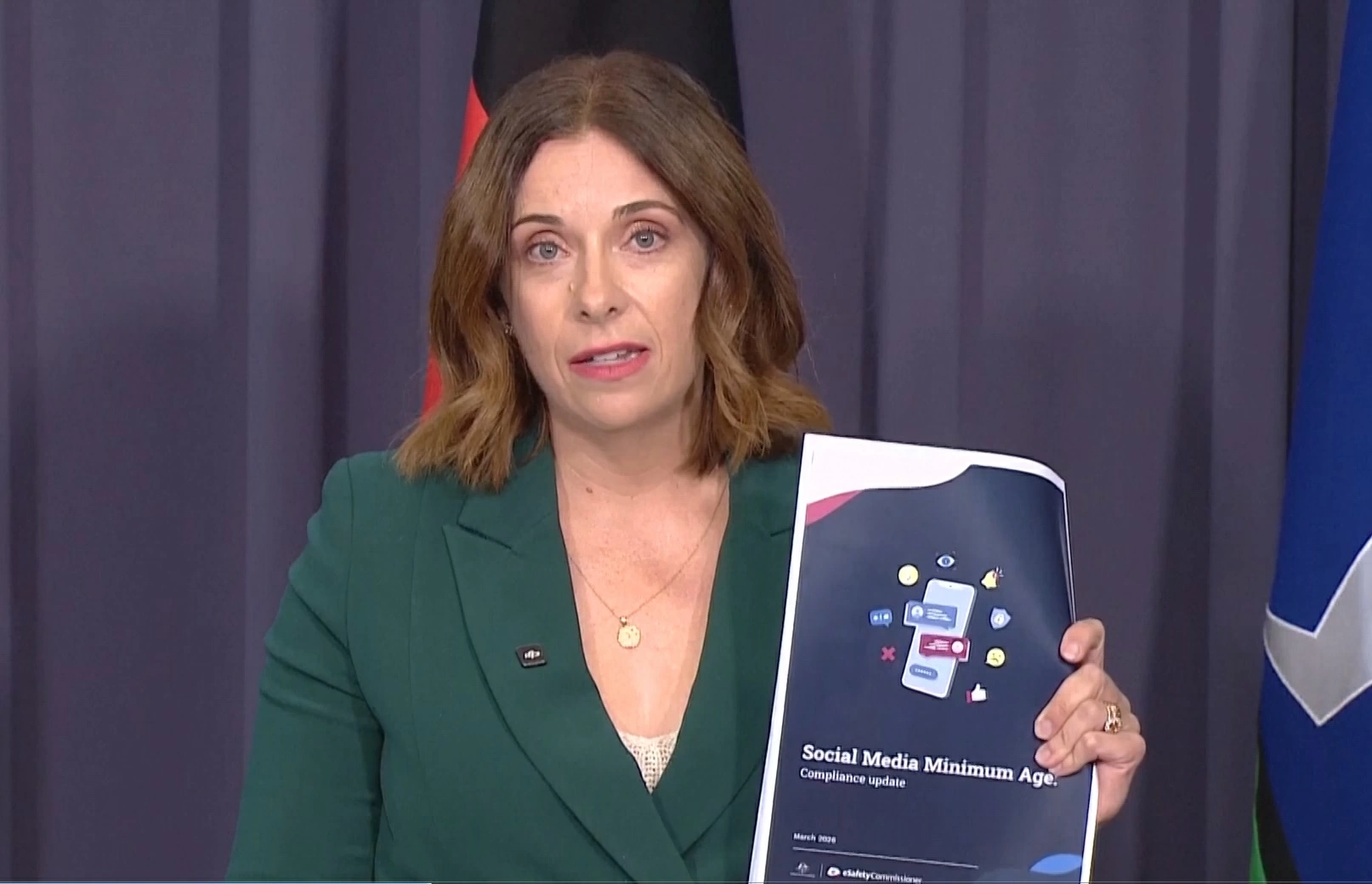 Bà Anika Wells, Bộ trưởng Truyền thông Australia. 