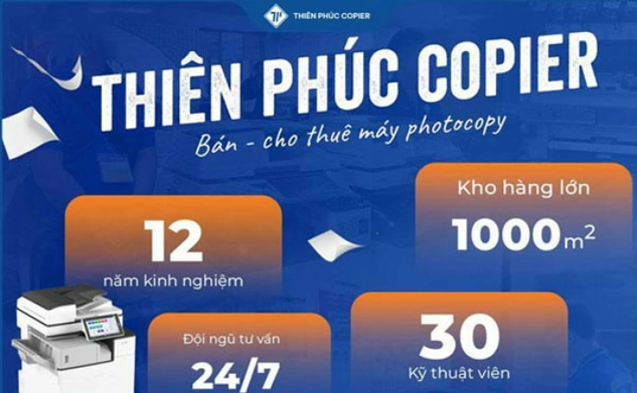 Thiên Phúc Copier cho thuê máy photocopy màu sắc nét, đa dạng