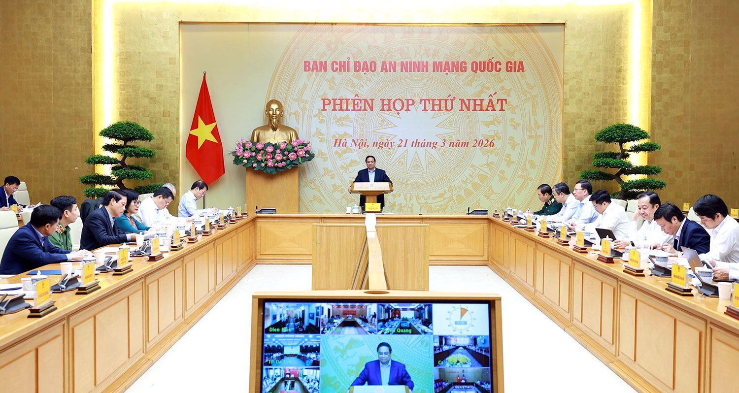 Thủ tướng Chính phủ Phạm Minh Chính, Trưởng ban Chỉ đạo An ninh mạng quốc gia chủ trì phiên họp thứ nhất năm 2026 của Ban Chỉ đạo