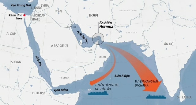 Vị trí eo biển Hormuz. Đồ họa: Tổng hợp