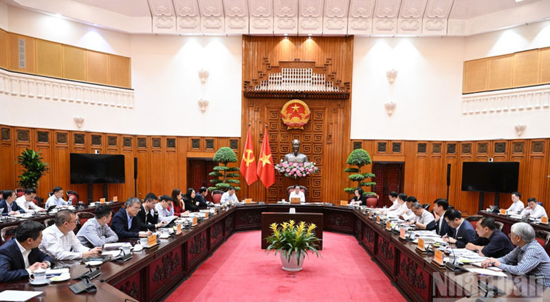 Quang cảnh cuộc làm việc. (Ảnh: Trần Hải)