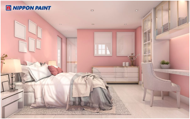 Màu hồng tạo cảm giác nhẹ nhàng và thư giãn cho không gian sống.