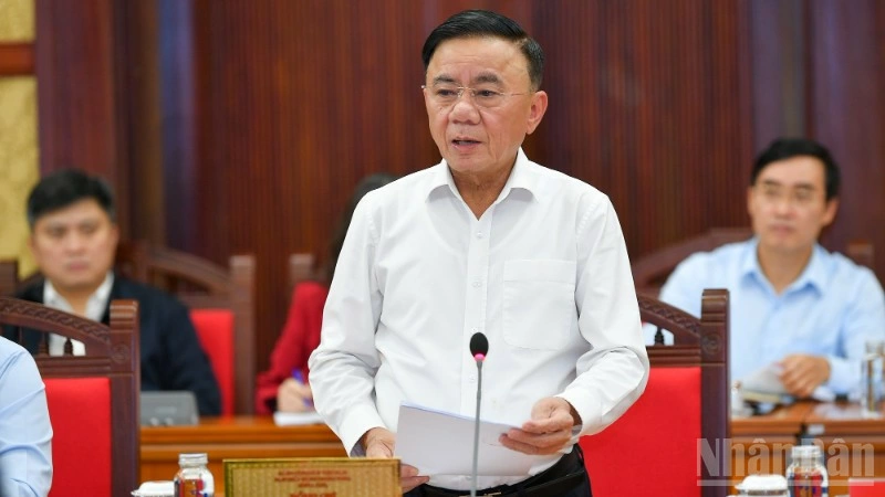 Đồng chí Trần Cẩm Tú, Ủy viên Bộ Chính trị, Thường trực Ban Bí thư. (Ảnh: THẾ ĐẠI)