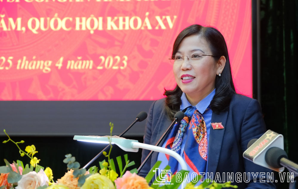 Đồng chí Bí thư Tỉnh ủy Nguyễn Thanh Hải phát biểu tại Hội nghị.
