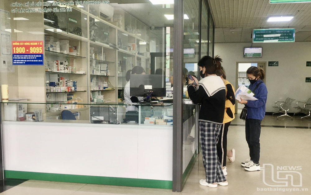 Quầy thuốc Bệnh viện Quốc tế Thái Nguyên đã thông tin dữ liệu với Hệ thống dữ liệu dược quốc gia.