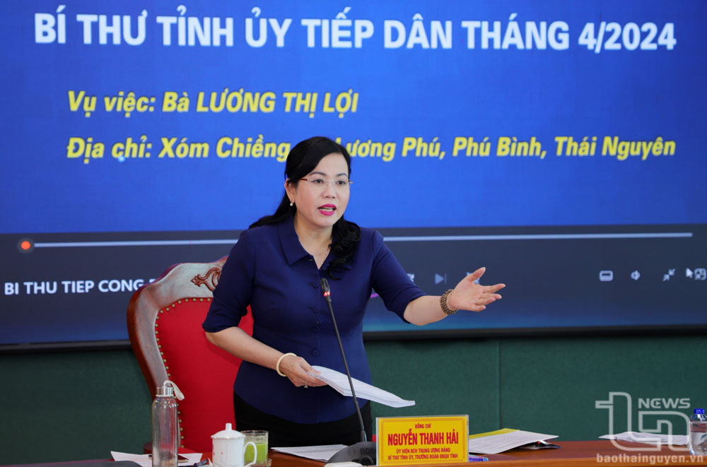 Đồng chí Bí thư Tỉnh ủy Nguyễn Thanh Hải phát biểu kết luận.