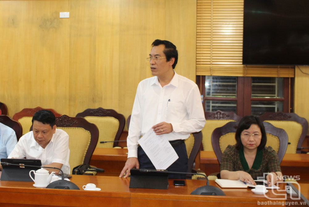 Đại diện Báo Thái Nguyên phát biểu tại Hội nghị.