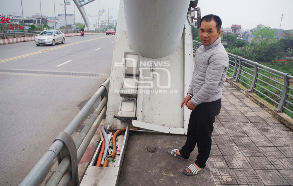 Hiện trường cầu Bến Tượng, nơi Nguyễn Quyết Chiến và đồng bọn thực hiện hành vi lấy trộm dây điện.