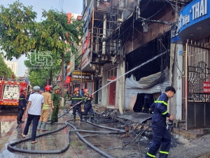 Kịp thời khống chế đám cháy trên địa bàn phường Quang Trung