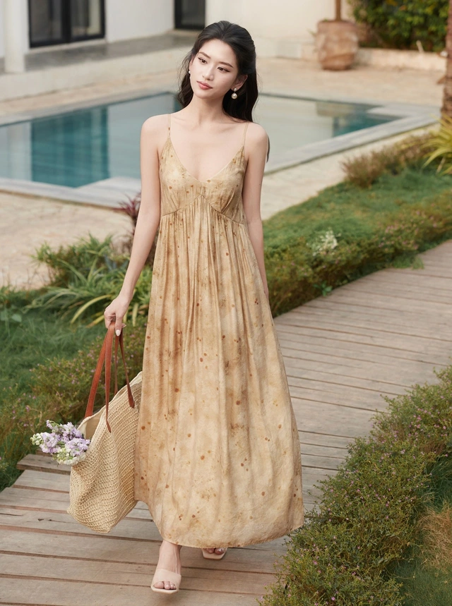 Váy maxi in họa tiết tôn trọn vẻ quyến rũ và gợi cảm chính là kiểu trang phục không thể thiếu trong những chuyến đi mùa hè, những kỳ nghỉ dài hay buổi hẹn hò gặp gỡ cuối tuần