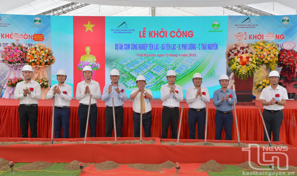 The groundbreaking ceremony marked the official start of construction for the Yen Lac Industrial Cluster.