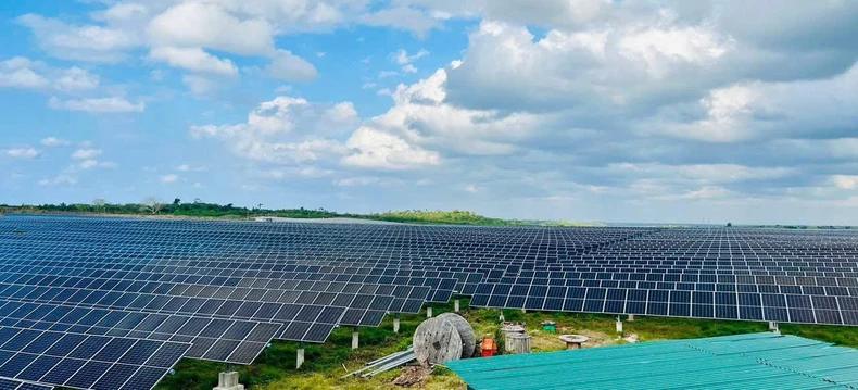 Dự án điện mặt trời quy mô lớn do Tập đoàn Thái Bình đầu tư tại Khu công nghiệp Vimariel do doanh nghiệp Việt Nam đầu tư. (Nguồn: Đại sứ quán Việt Nam tại Cuba)